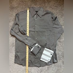 Men’s Ben Sherman Button Up Shirt | Size 16 | Dark Brown Stripe